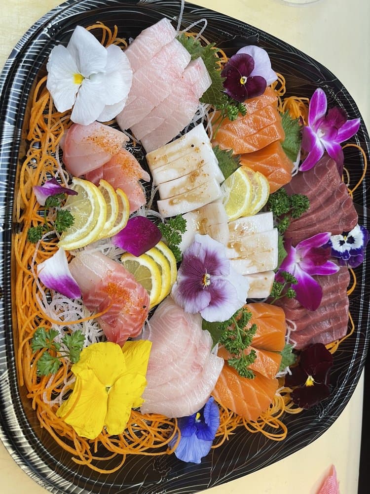 Party sushi tray from Fukuoka Sushi Bar in Midtown Houston