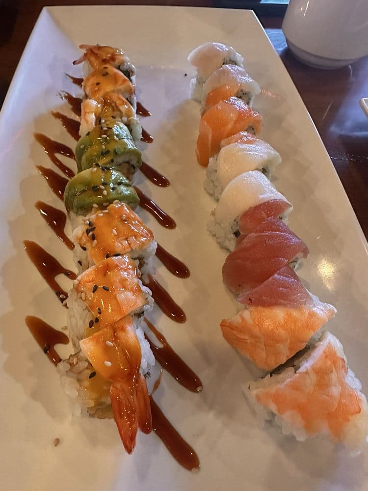 Specialty sushi roll at Fukuoka Sushi Bar in Midtown Houston